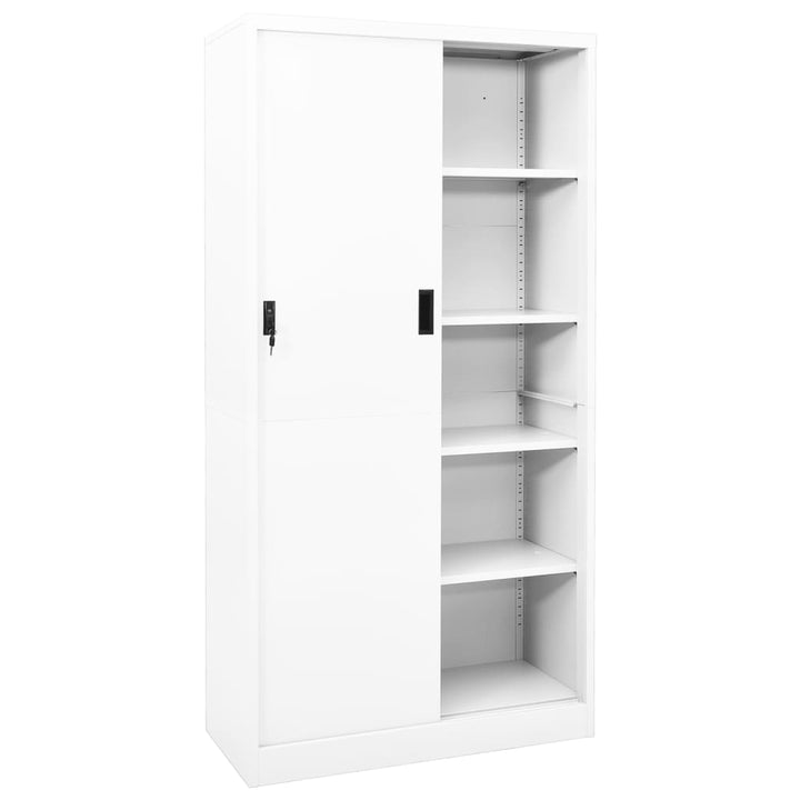 Büroschrank Mit Schiebetür 90X40X180 Cm Stahl