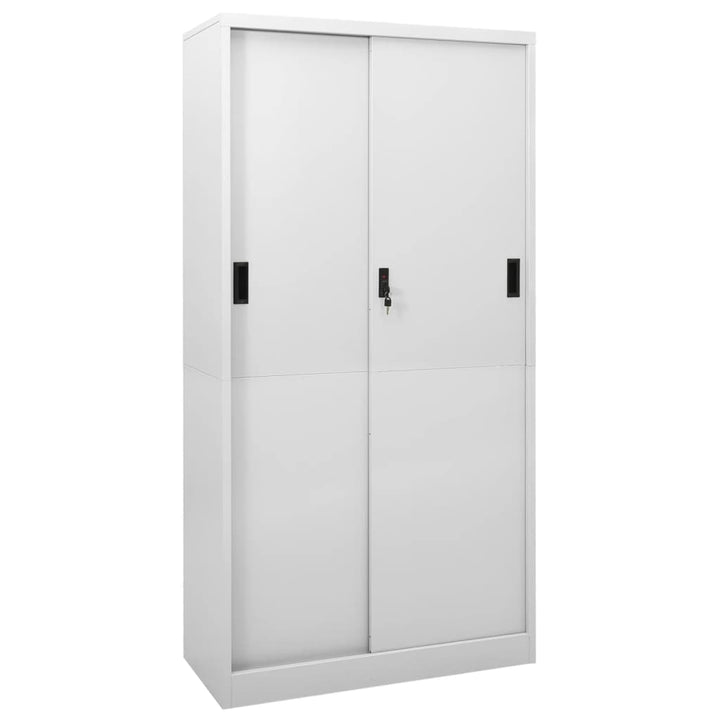 Büroschrank Mit Schiebetür 90X40X180 Cm Stahl