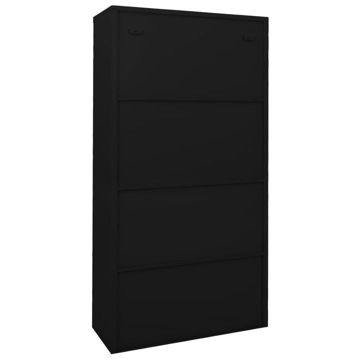 Büroschrank Mit Schiebetür 90X40X180 Cm Stahl