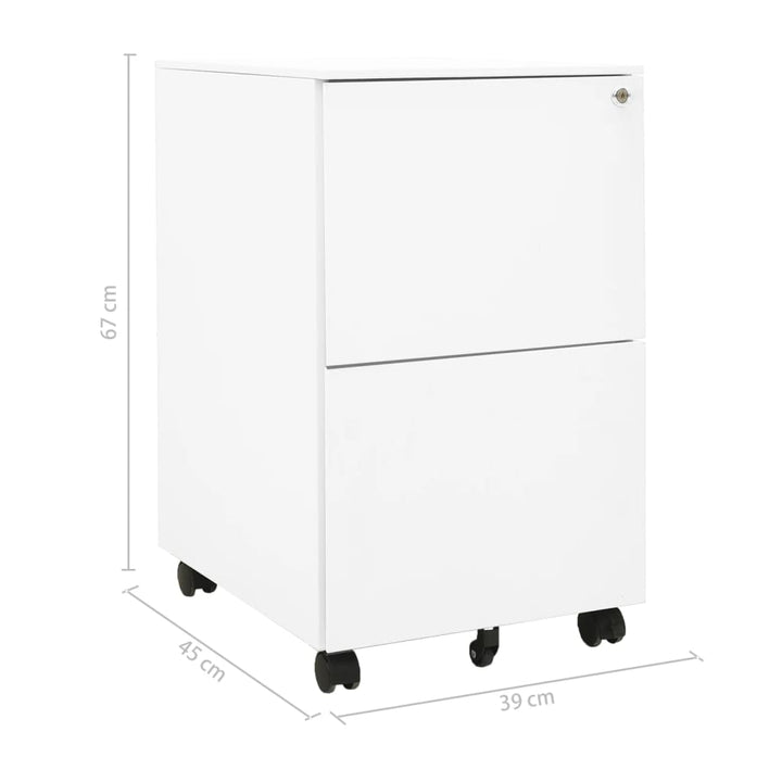 Aktenschrank Mit Rollen 39X45X67 Cm Stahl