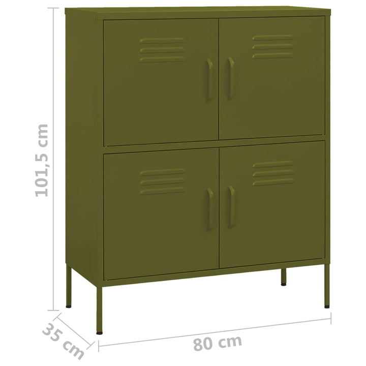 Lagerschrank 80X35X101,5 Cm Stahl