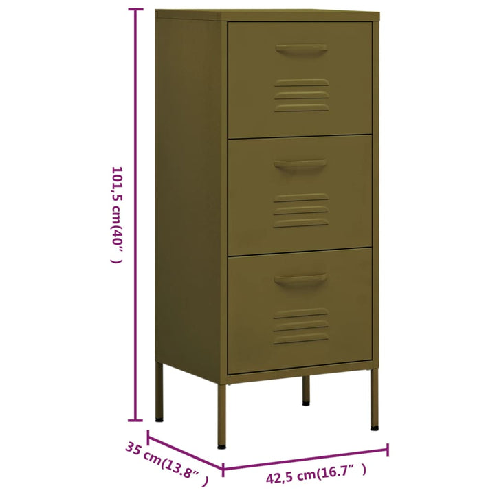 Beistellschrank 42,5X35X101,5 Cm Stahl