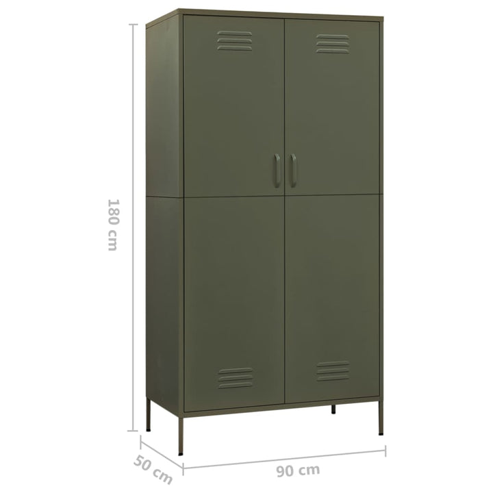 Kleiderschrank 90X50X180 Cm Stahl