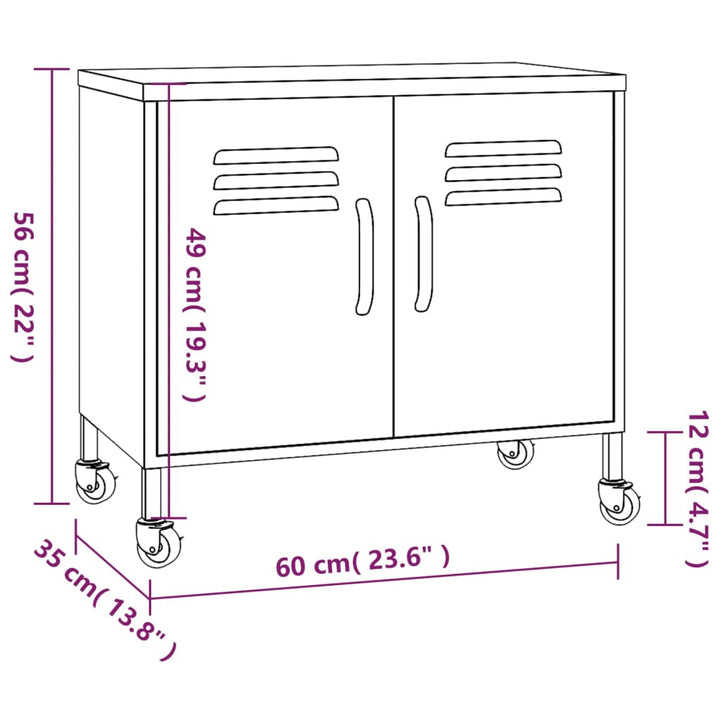 Lagerschrank 60X35X56 Cm Stahl