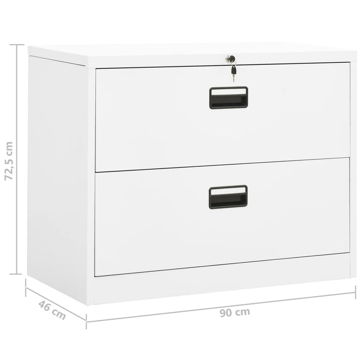 Aktenschrank 90X46X72,5 Cm Stahl