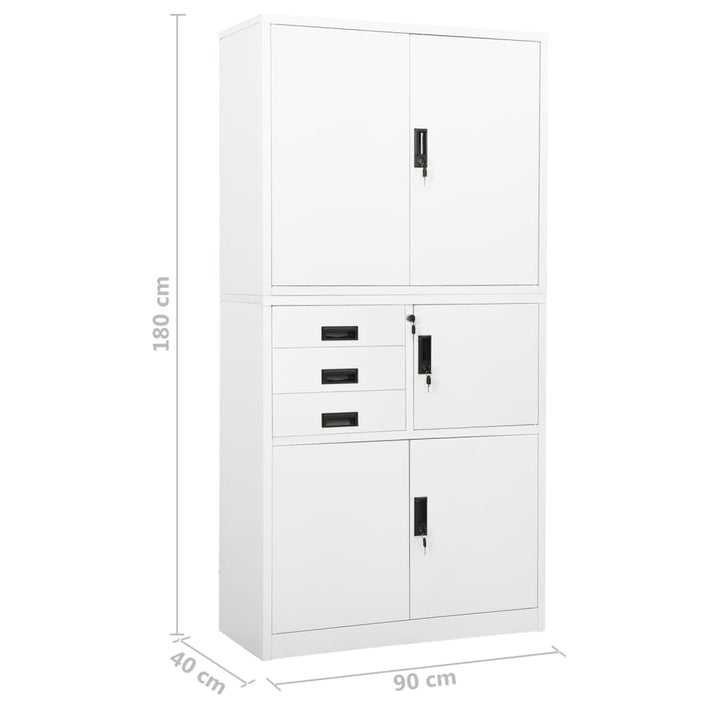 Büroschrank 90X40X180 Cm Stahl