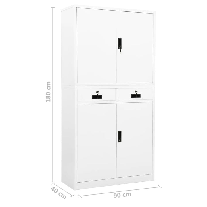 Büroschrank 90X40X180 Cm Stahl