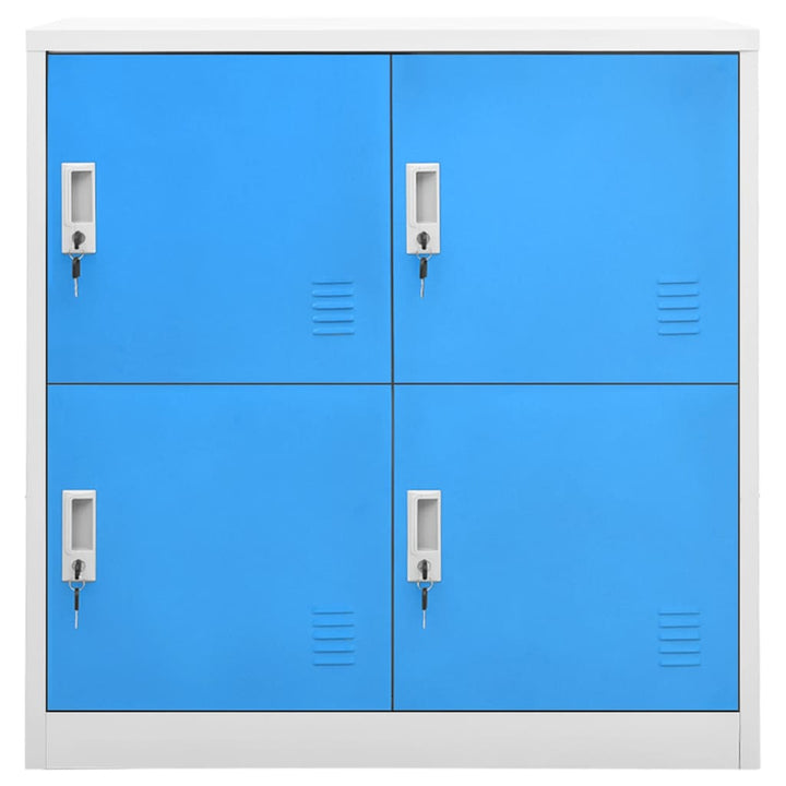 Schließfachschrank 90X45X92,5 Cm Stahl Hellgrau Und Blau