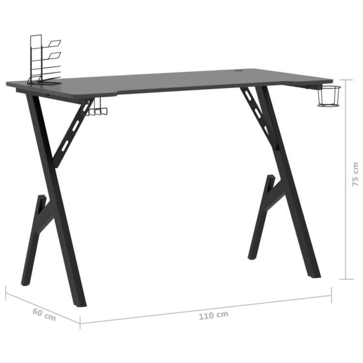 Gaming-Schreibtisch Mit Y-Gestell Und Rot