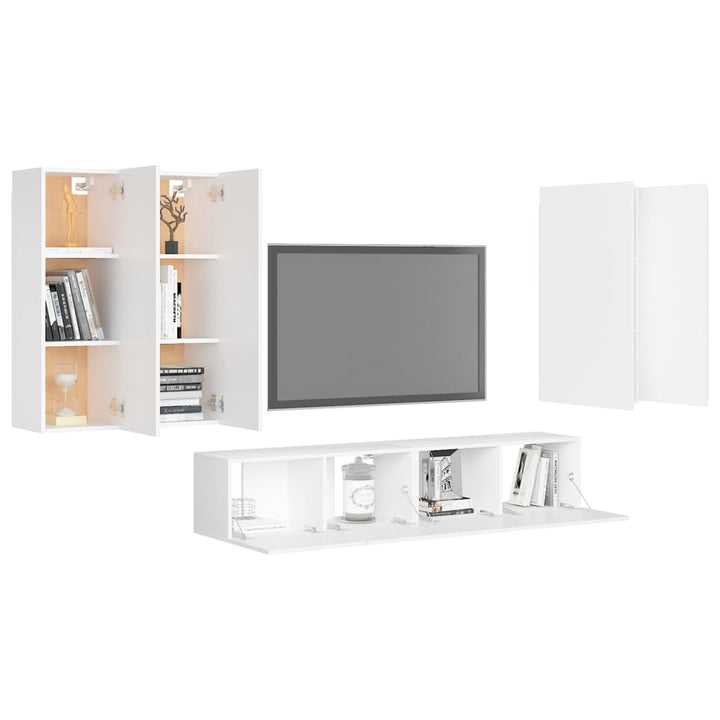 6-Tlg. Tv-Schrank-Set Holzwerkstoff