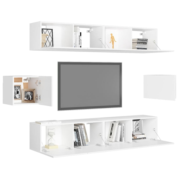 6-Tlg. Tv-Schrank-Set Holzwerkstoff