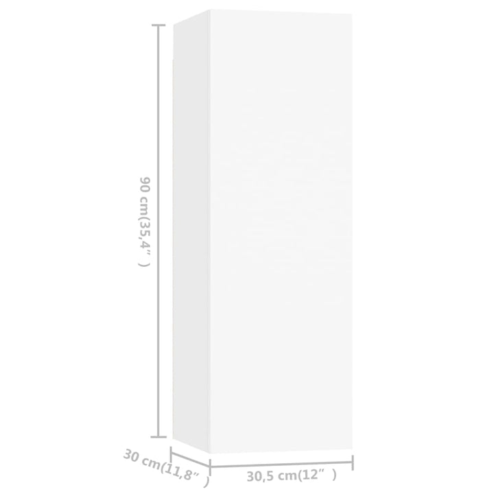 4-Tlg. Tv-Schrank-Set Holzwerkstoff