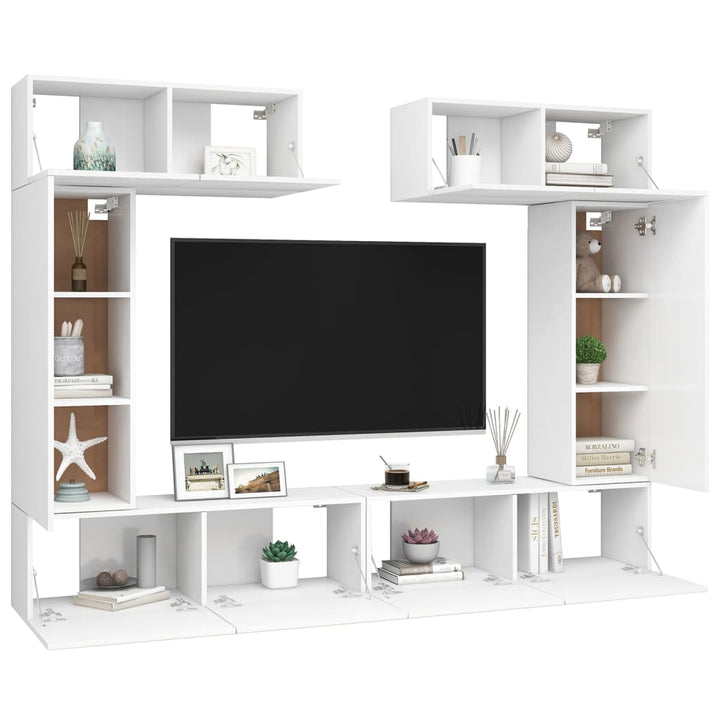 6-Tlg. Tv-Schrank-Set Holzwerkstoff