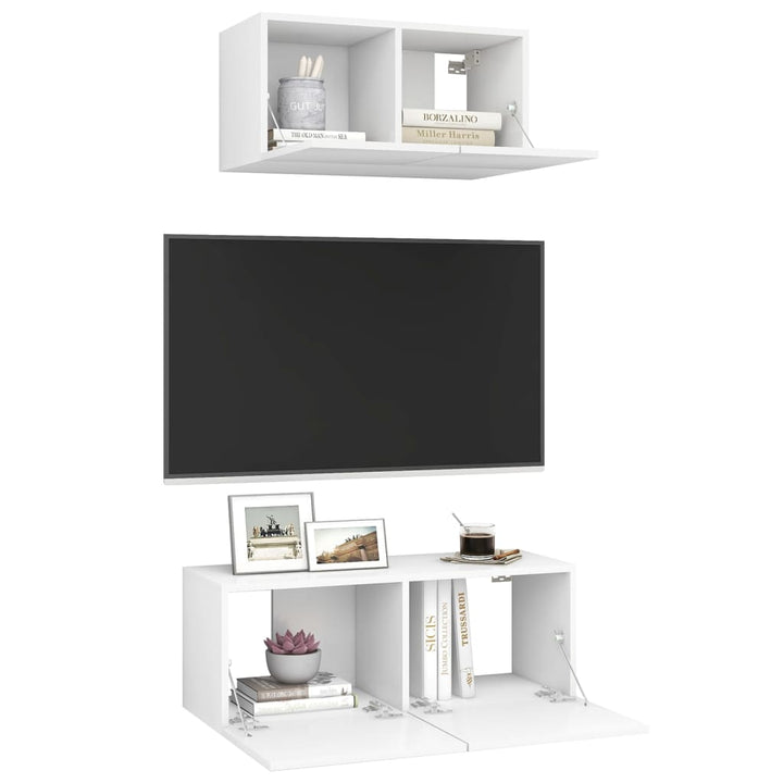 2-Tlg. Tv-Schrank-Set Holzwerkstoff