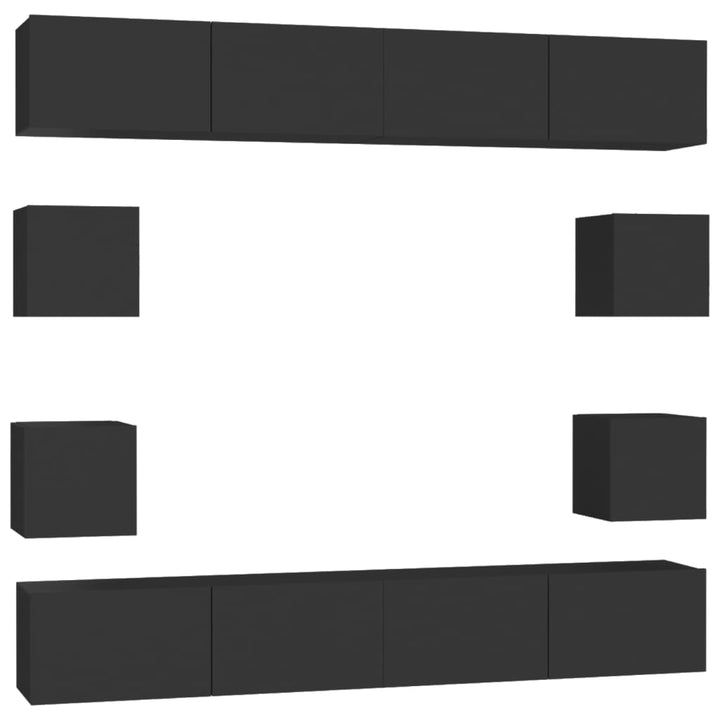 8-Tlg. Tv-Schrank-Set Holzwerkstoff