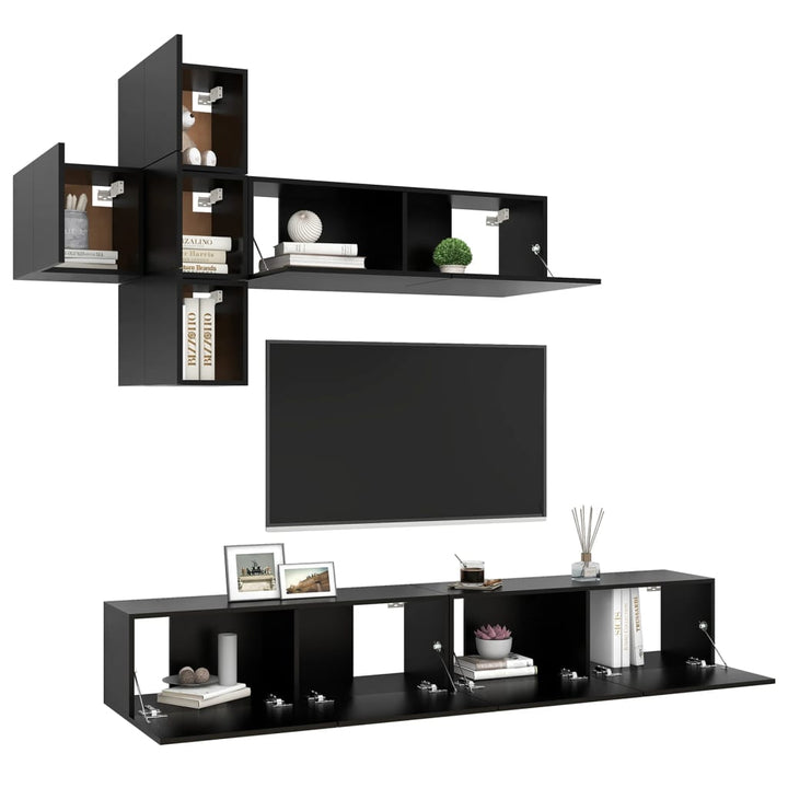 7-Tlg. Tv-Schrank-Set Holzwerkstoff