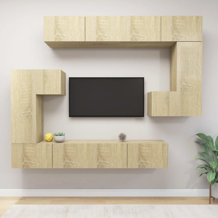 8-Tlg. Tv-Schrank-Set Holzwerkstoff