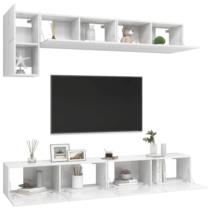 5-Tlg. Tv-Schrank-Set Holzwerkstoff