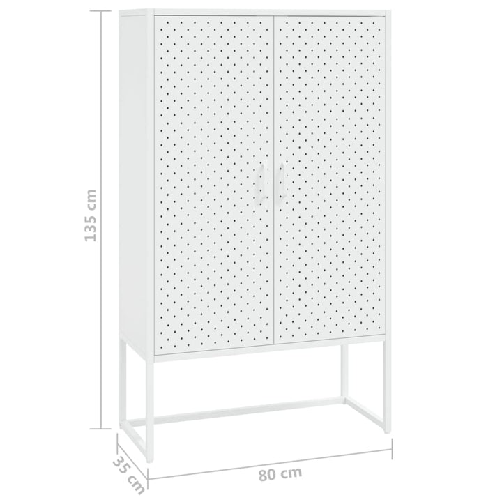 Highboard 80X35X135 Cm Stahl