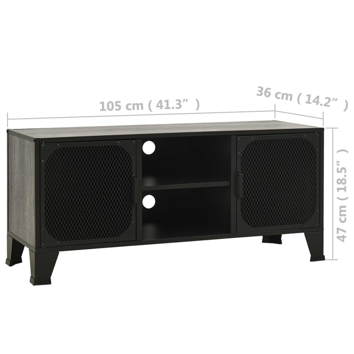 Tv-Schrank 105X36X47 Cm Metall Und Mdf