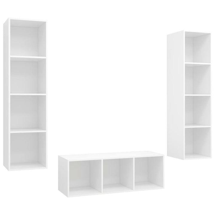 3-Tlg. Tv-Schrank-Set Holzwerkstoff