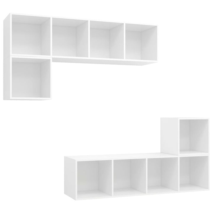 4-Tlg. Tv-Schrank-Set Holzwerkstoff