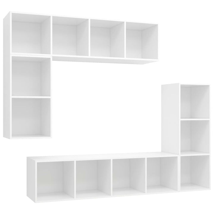 4-Tlg. Tv-Schrank-Set Holzwerkstoff