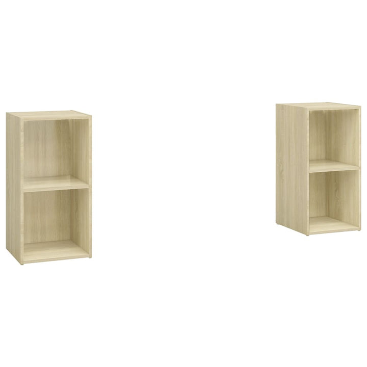 Tv-Schränke 2 Stk. Sonoma-Eiche 72X35X36,5 Cm Holzwerkstoff Sonoma Eiche