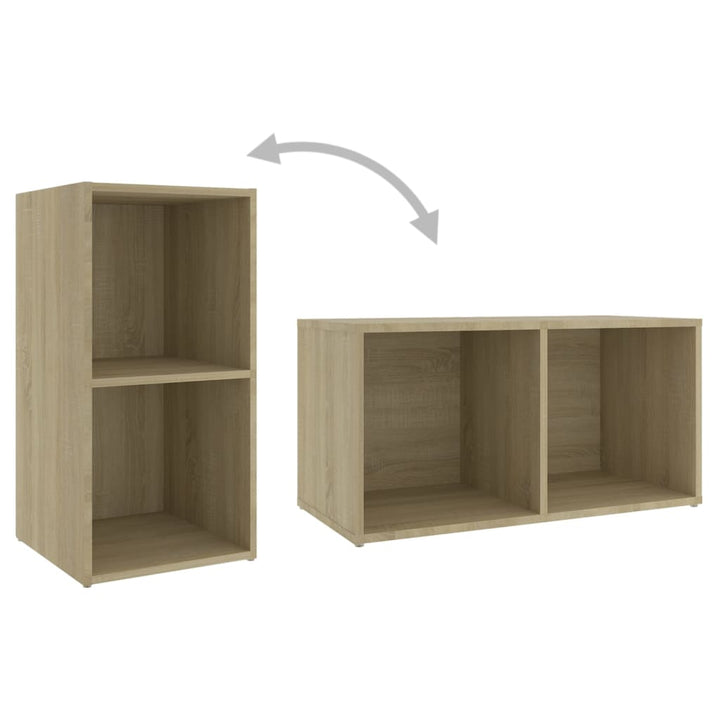 Tv-Schränke 2 Stk. Sonoma-Eiche 72X35X36,5 Cm Holzwerkstoff Sonoma Eiche