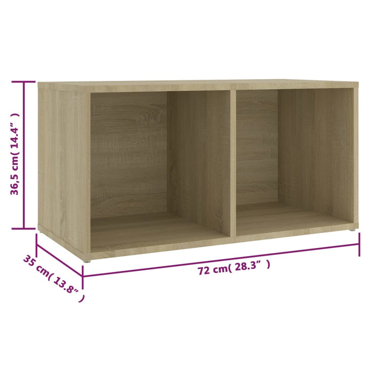 Tv-Schränke 2 Stk. Sonoma-Eiche 72X35X36,5 Cm Holzwerkstoff Sonoma Eiche