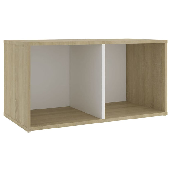 Tv-Schränke 2 Stk. Weiß Sonoma-Eiche 72X35X36,5Cm Holzwerkstoff Weiß Und Sonoma-Eiche