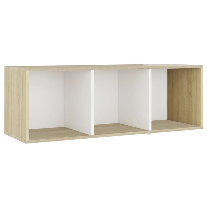 Tv-Schränke 2 Stk. Weiß Sonoma-Eiche 107X35X Holzwerkstoff Weiß Und Sonoma-Eiche