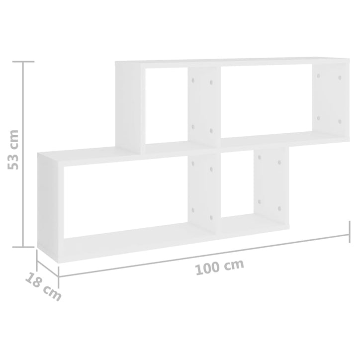 Wandregal 100X18X53 Cm Holzwerkstoff