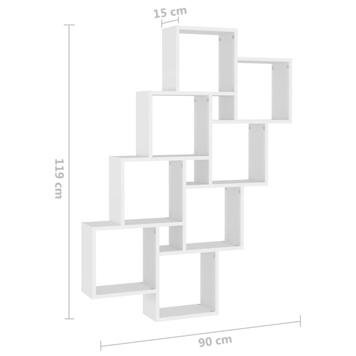 Würfelregal 90X15X119 Cm Holzwerkstoff