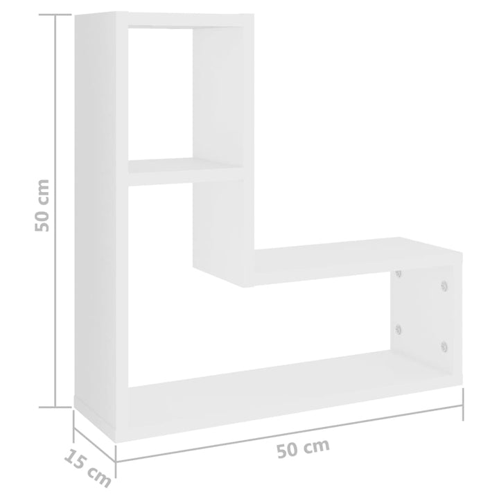 Wandregale 2 Stk. 50X15X50 Cm Holzwerkstoff