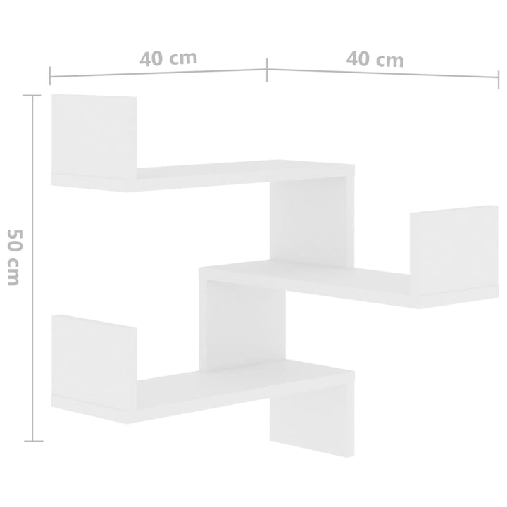 Wand-Eckregale 2 Stk. 40X40X50 Cm Holzwerkstoff