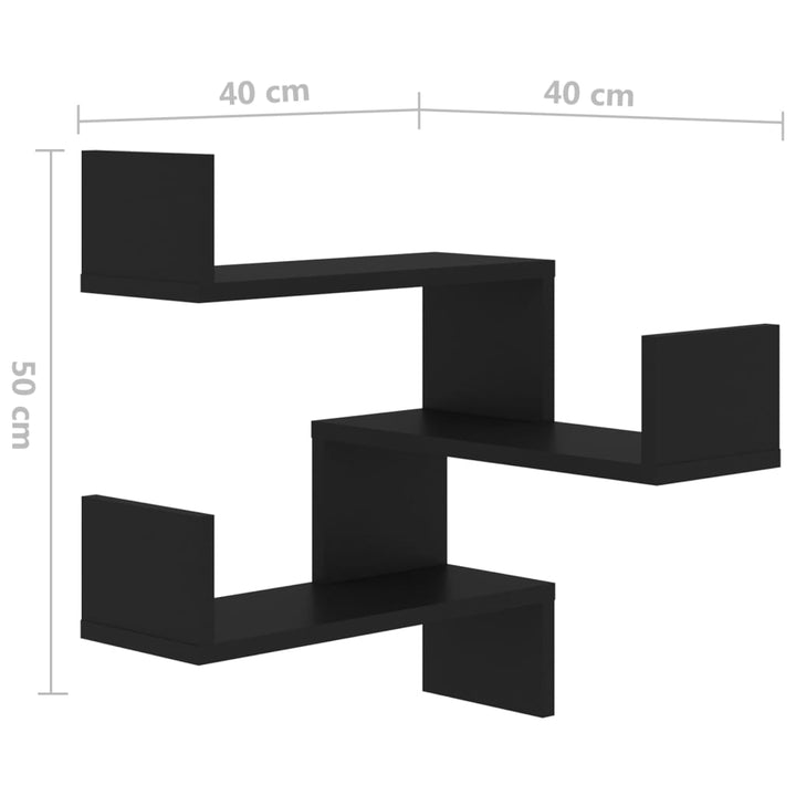 Wand-Eckregale 2 Stk. 40X40X50 Cm Holzwerkstoff