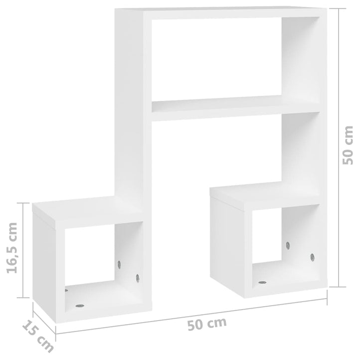 Wandregale 2 Stk. 50X15X50 Cm Holzwerkstoff