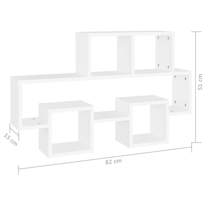 Wandregal In Autoform 82X15X51 Cm Holzwerkstoff