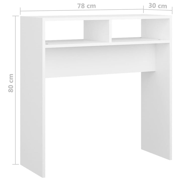 Konsolentisch 78X30X80 Cm Holzwerkstoff