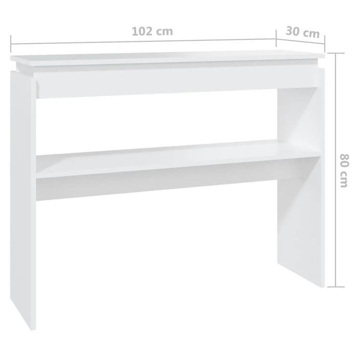 Konsolentisch 102X30X80 Cm Holzwerkstoff