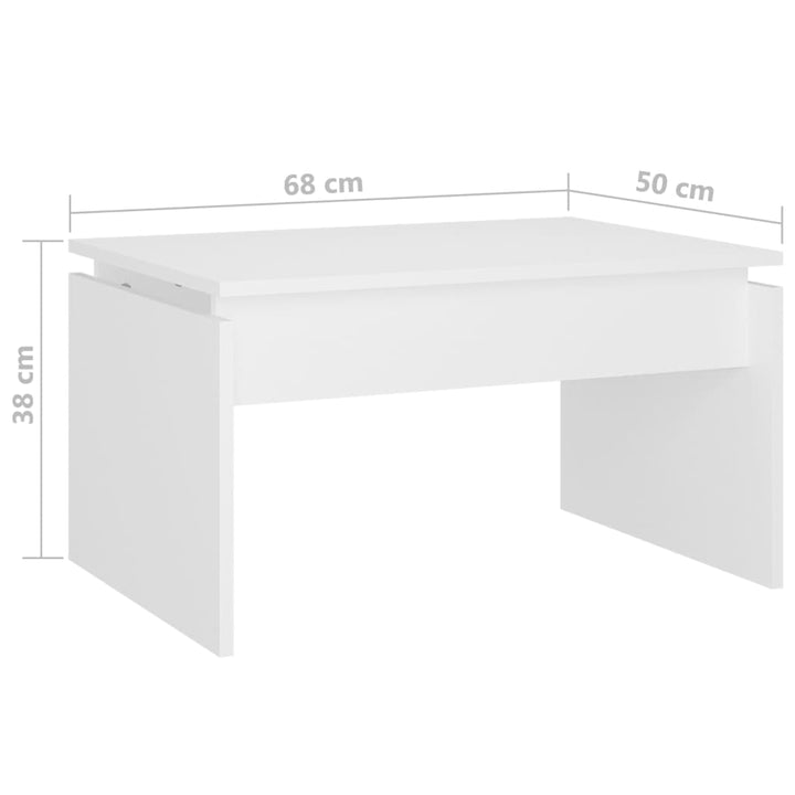 Couchtisch 68X50X38 Cm Holzwerkstoff