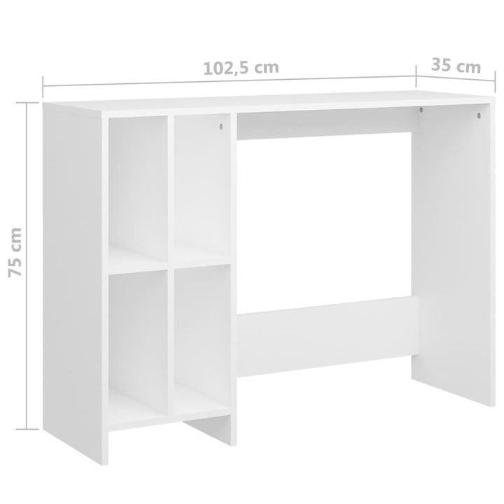 Computertisch 102,5X35X75 Cm Holzwerkstoff