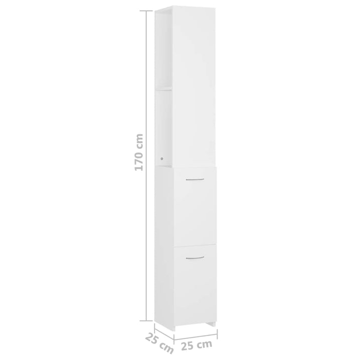 Badschrank 25X26,5X170 Cm Holzwerkstoff