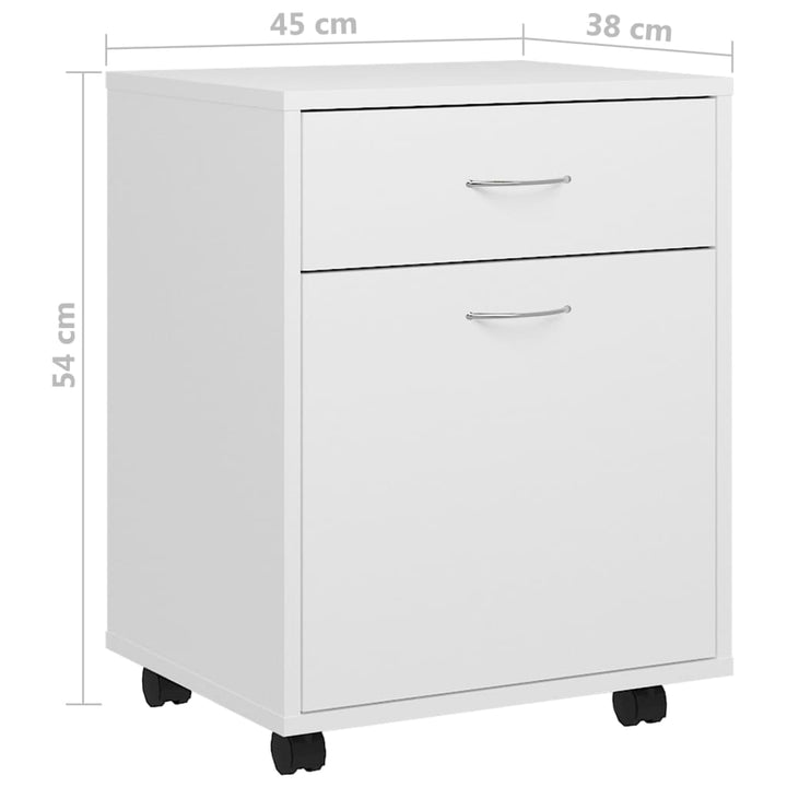 Rollschrank 45X38X54 Cm Holzwerkstoff