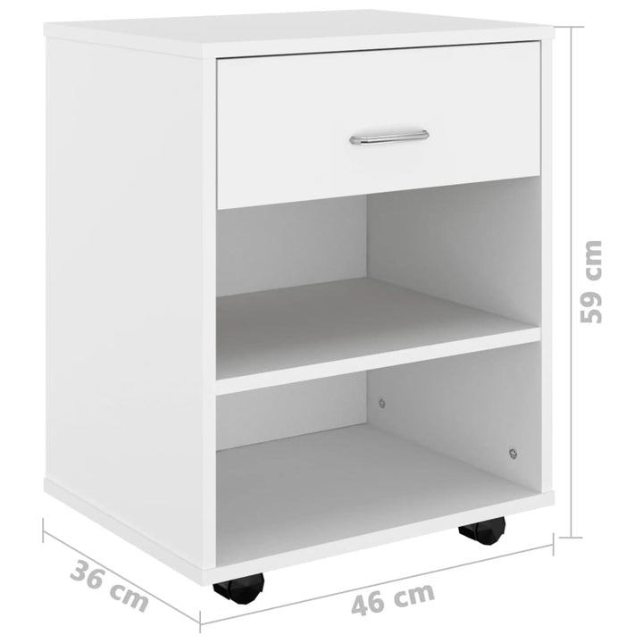 Rollschrank 46X36X59 Cm Holzwerkstoff