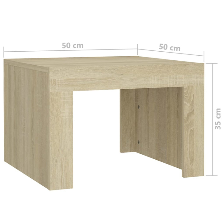 Couchtisch Sonoma-Eiche 50X50X35 Cm Holzwerkstoff