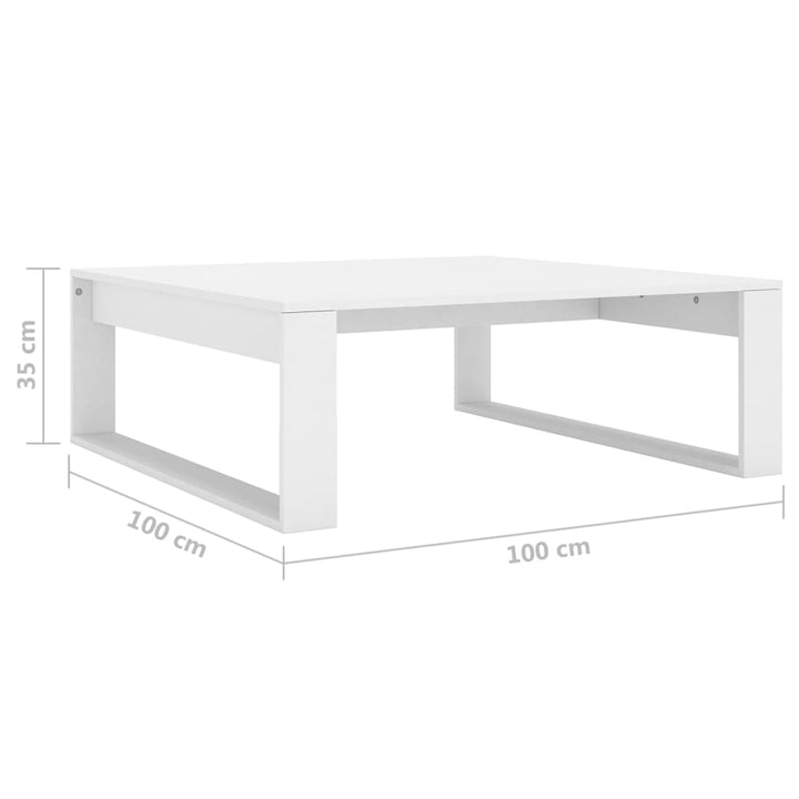 Couchtisch 100X100X35 Cm Holzwerkstoff