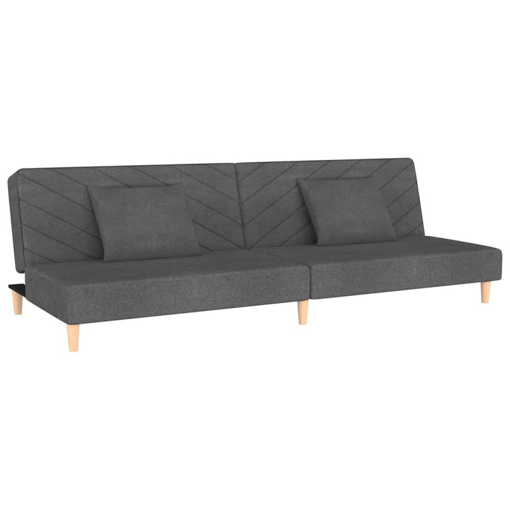 Schlafsofa 2-Sitzer Mit 2 Kissen Stoff