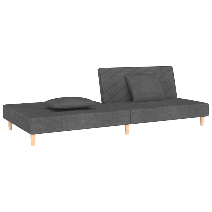 Schlafsofa 2-Sitzer Mit 2 Kissen Stoff